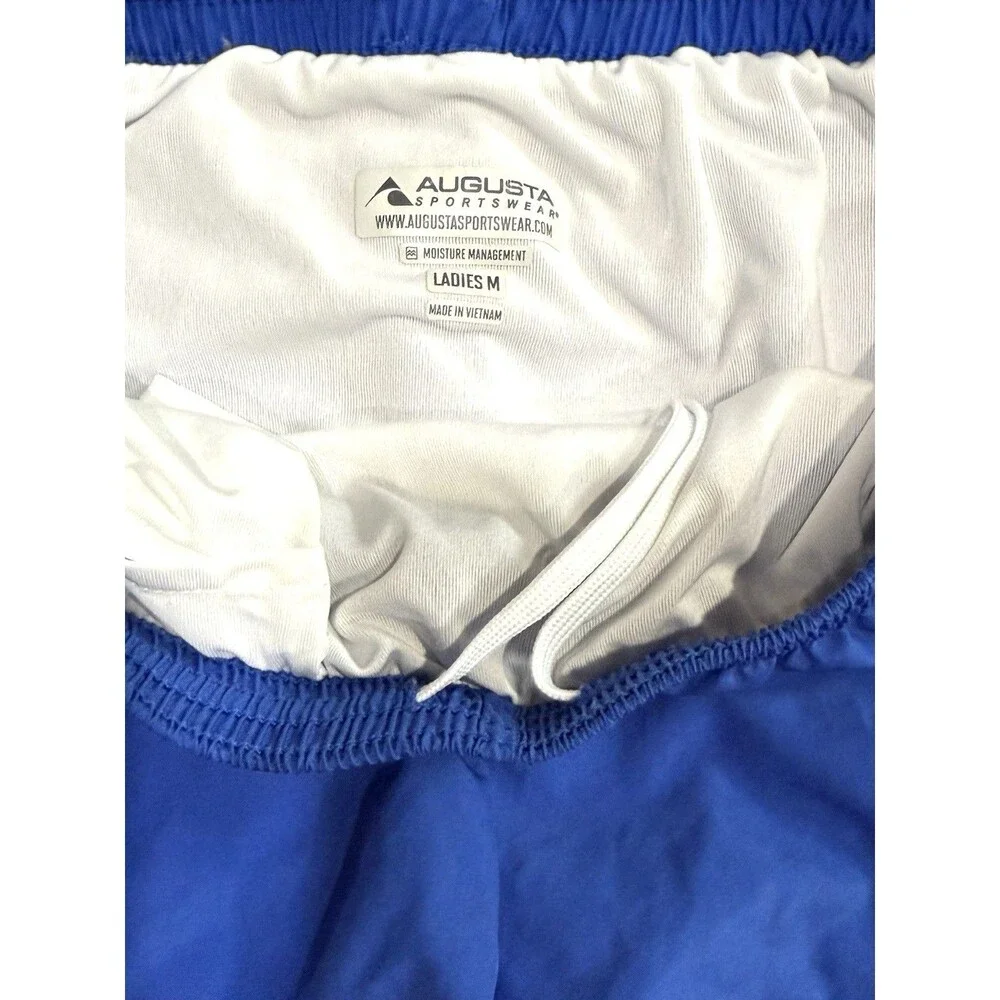 Augusta Sportswear Womens M Blue Soccer Shorts Lined Running Athletic w/ Crest